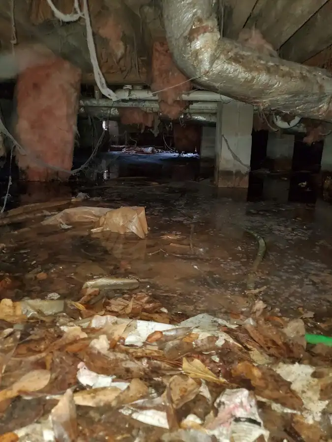 Crawl space flood assessment for Commercial Water Damage Restoration in New Holland