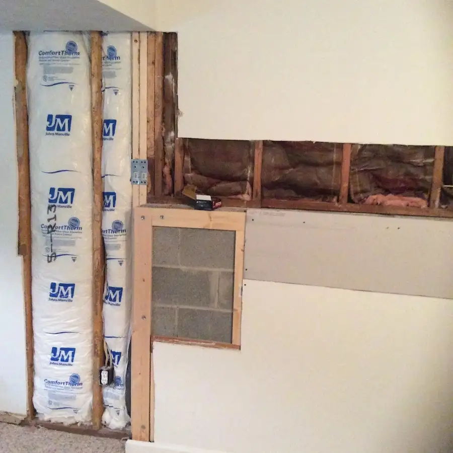 Wall insulation replacement during Contents Cleaning & Restoration in New Holland